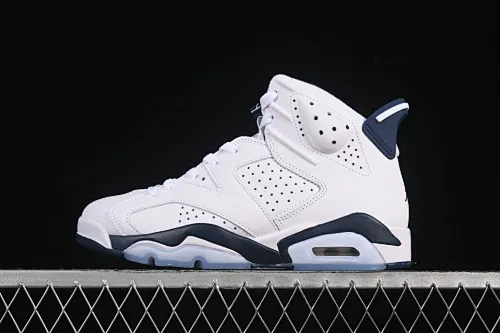 All categories Air Jordan Jordan series basketball shoes Air Jordan 6 F version Air Jordan 6 Retro "Midnight Navy" AJ6 Joe 6 white sea blue CT8529-141